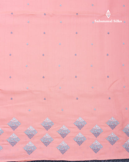 Peach Pink Tussar Fancy Saree With Self Blouse