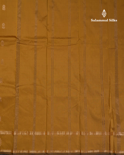 Beautiful Grey Semi Silk Saree With Tarditional Rettapet Border