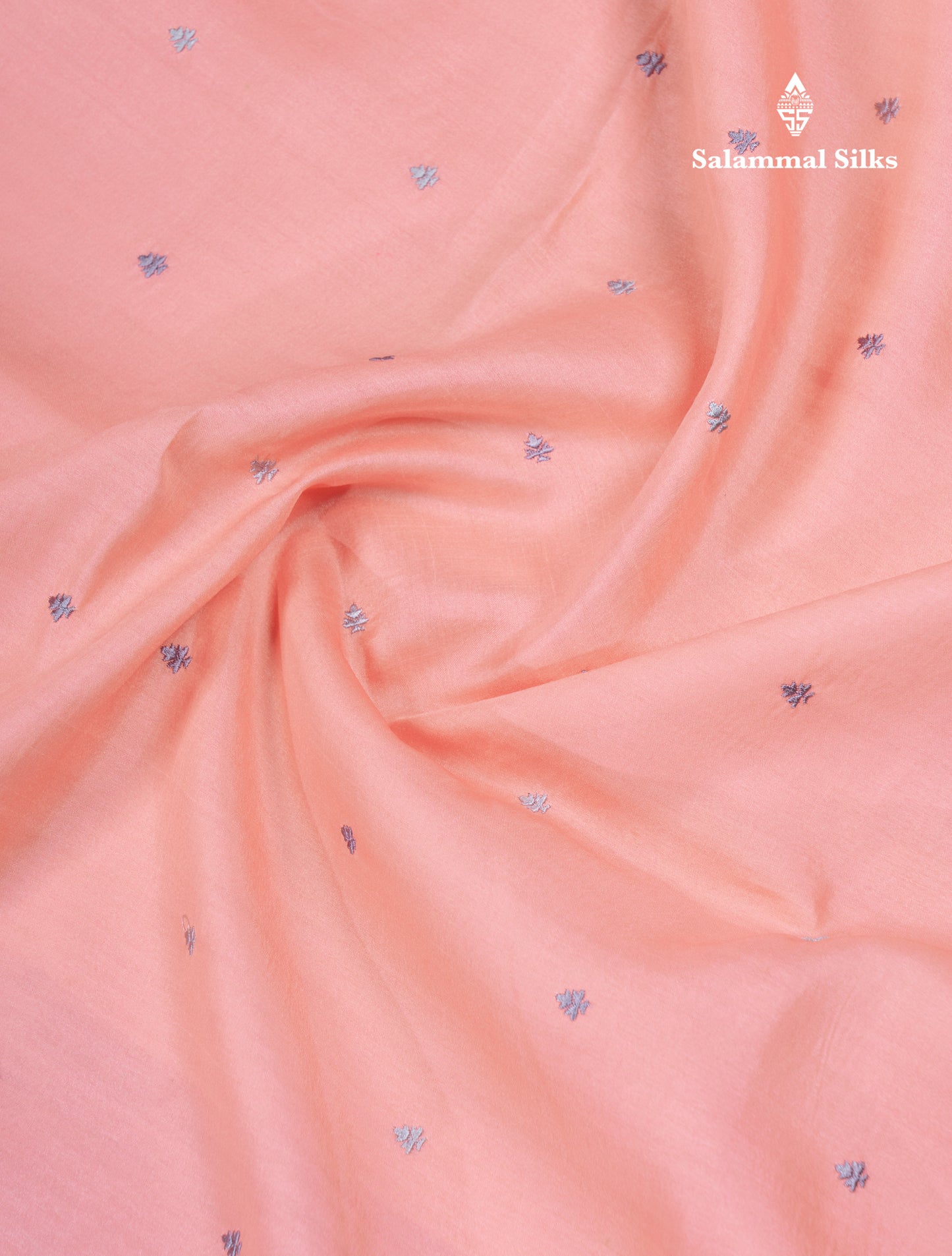 Peach Pink Tussar Fancy Saree With Self Blouse