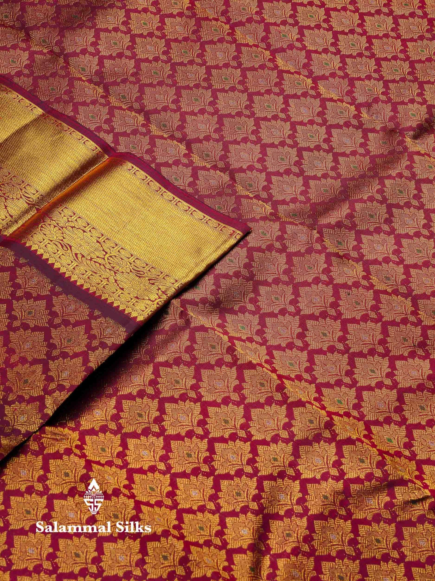 Beautiful Magenta Menakari Work Bridal Pure Kanjivaram Silk Saree With Traditional Border