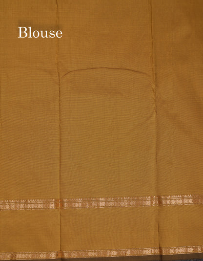 Beautiful Grey Semi Silk Saree With Tarditional Rettapet Border
