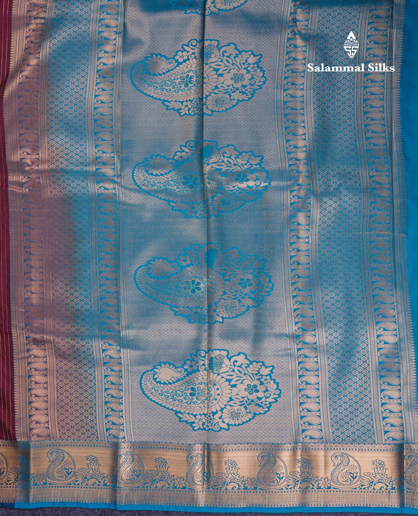 Beautiful Yellow Semi Silk Saree With Contrast Sapphire Green Blouse