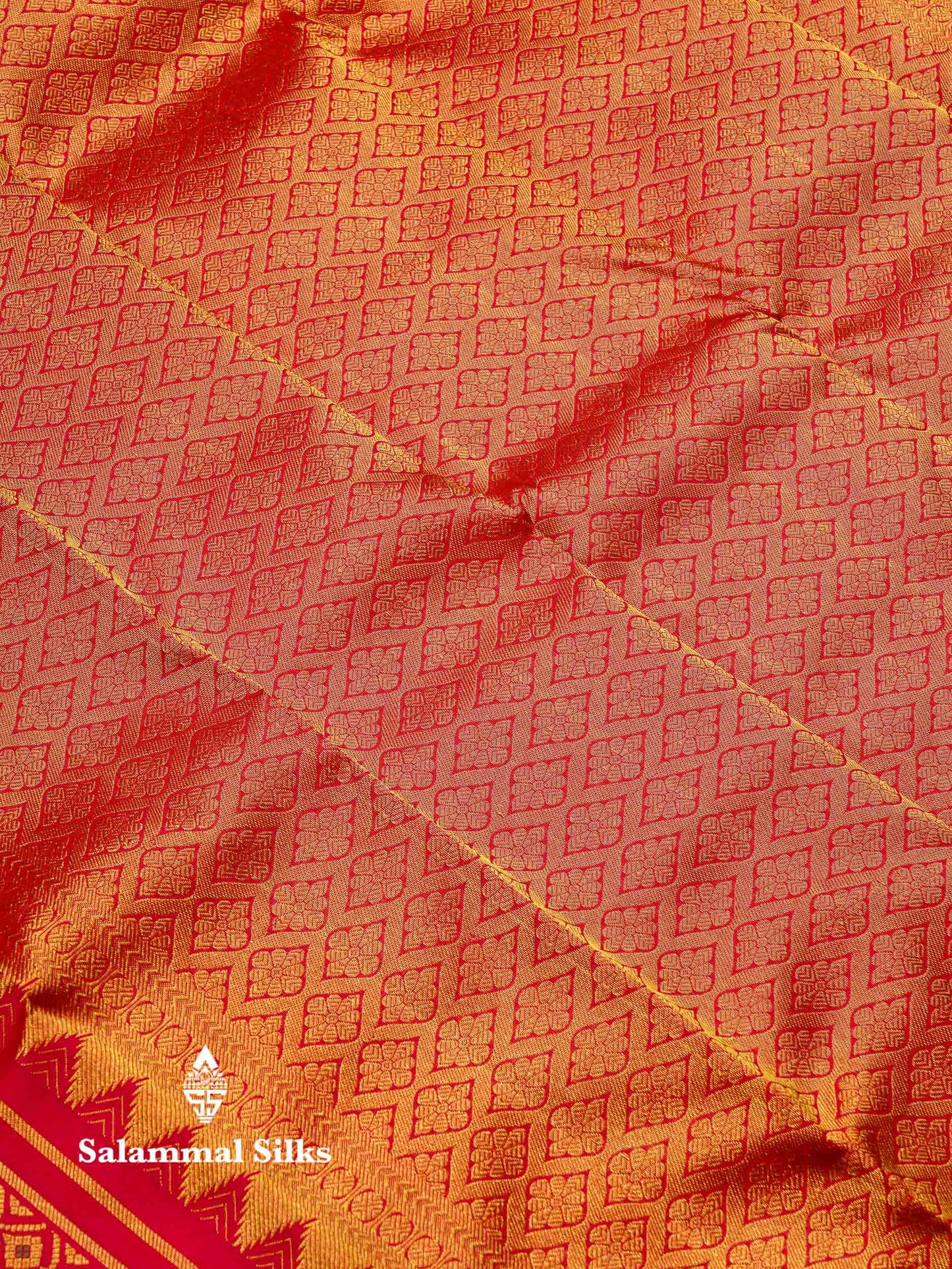 Beautiful Chilly Red Menakari Work Bridal Pure Kanjivaram Silk Saree With Traditional Border