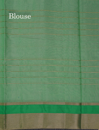 Beautiful Chilly Red Semi Tussar Fancy Saree With Contrast Dual Tone Bottle Green Blouse