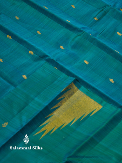 Beautiful Rani Pink Pure Kanjivaram Silk Saree With Traditional Temple Border