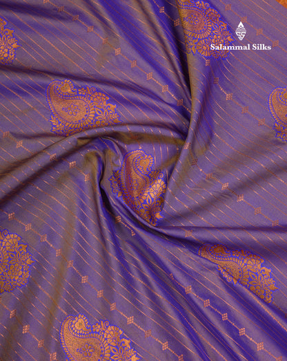 Beautiful Yellow Semi Silk Saree With Contrast Sapphire Green Blouse