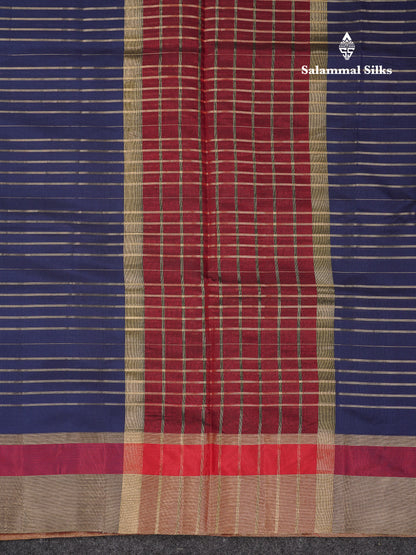Beautiful Chilly Red Semi Tussar Fancy Saree With Contrast Dual Tone Bottle Green Blouse