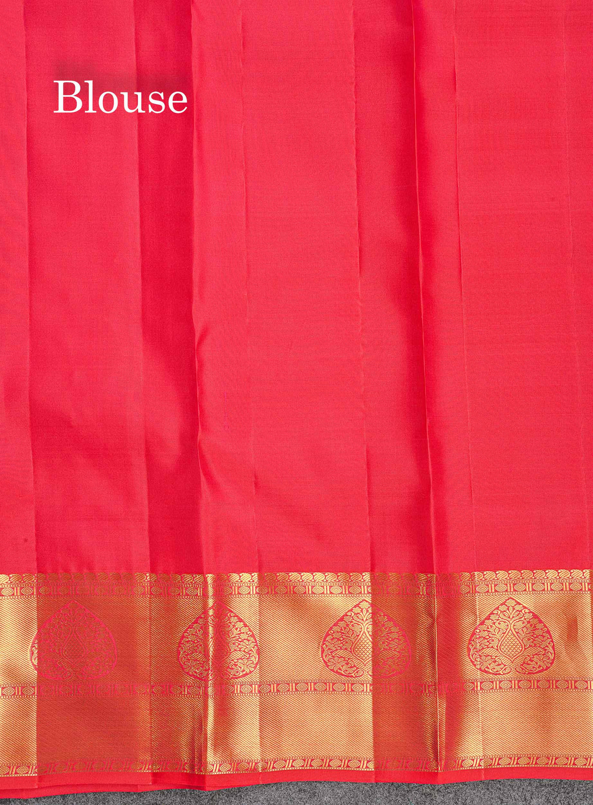 Bridal Pure Kanjivaram Silk Saree - Redish Pink Colour Body With Traditional Border