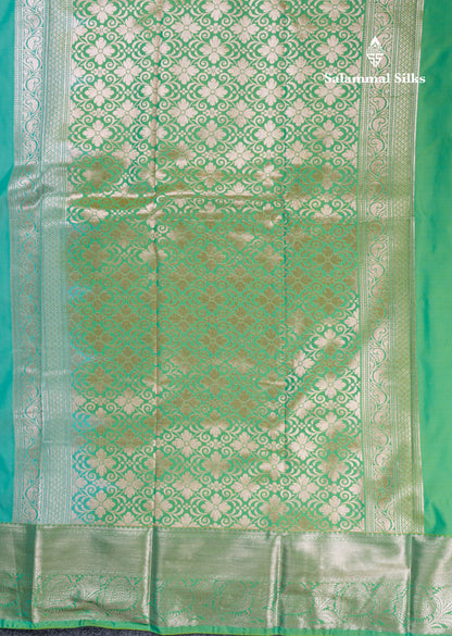 Beautiful Brown Menakari Work Semi Silk Saree With Contrast Grey Border