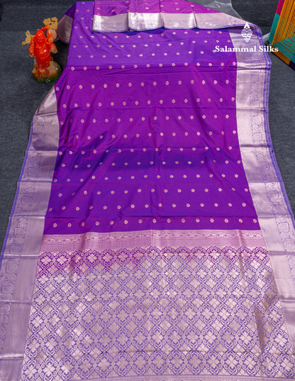 Beautiful Brown Menakari Work Semi Silk Saree With Contrast Grey Border