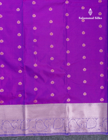 Beautiful Brown Menakari Work Semi Silk Saree With Contrast Grey Border