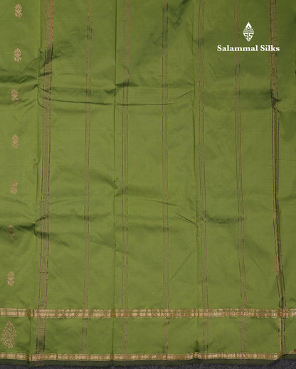 Beautiful Grey Semi Silk Saree With Tarditional Rettapet Border