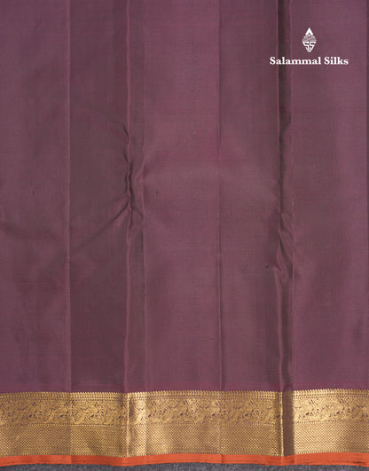 Grey Beautiful Pure Kanjivaram Silk Saree With Dark Maroon Small Border