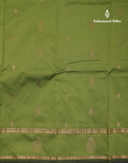 Beautiful Grey Semi Silk Saree With Tarditional Rettapet Border