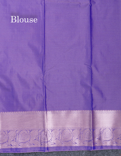 Beautiful Brown Menakari Work Semi Silk Saree With Contrast Grey Border