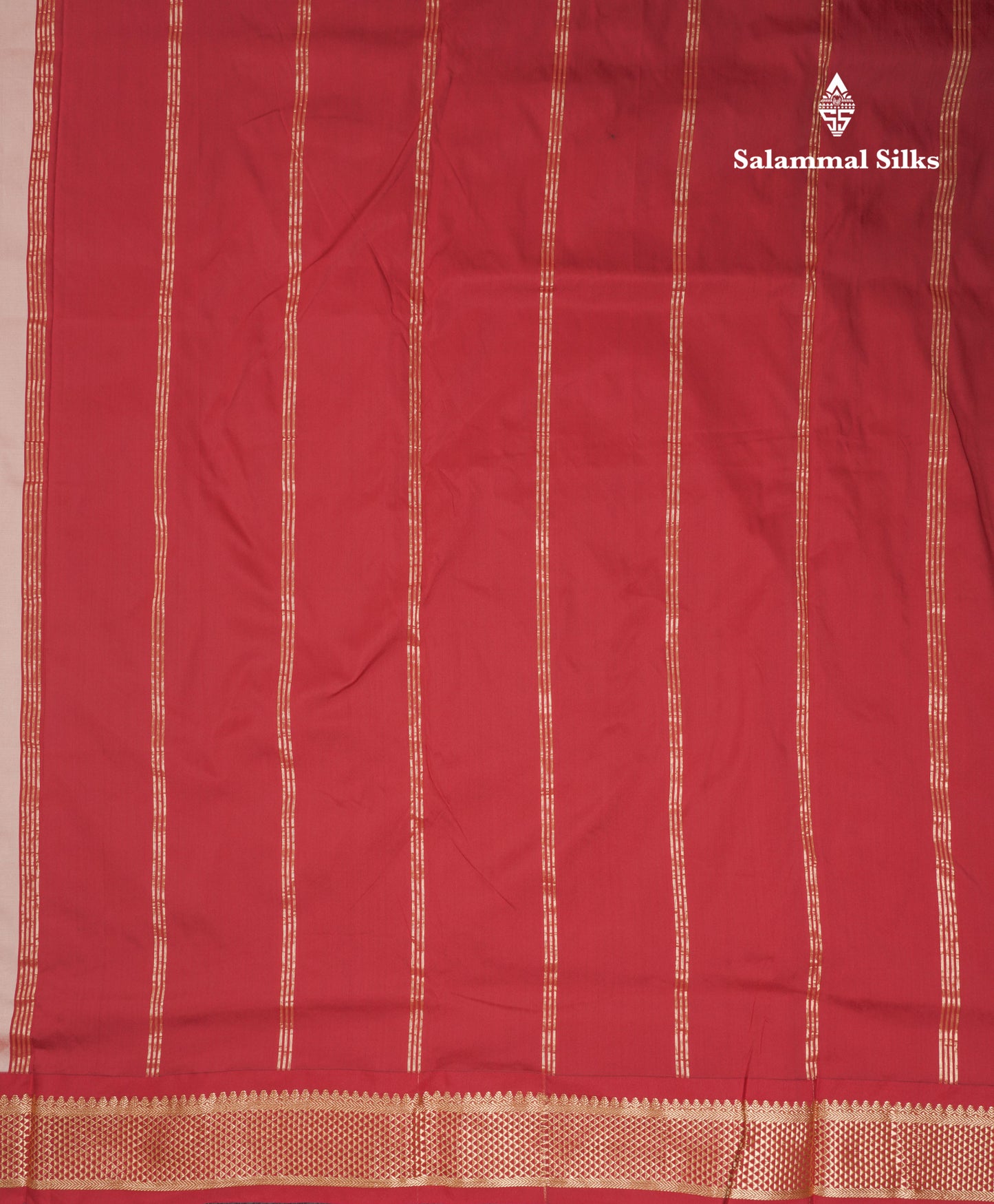 11 Yards Semi Silk Saree Onion Pink with Contrast Maroonish Red Border