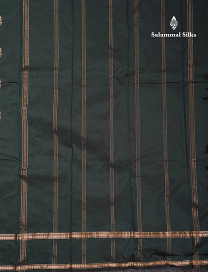 Beautiful Grey Semi Silk Saree With Tarditional Rettapet Border