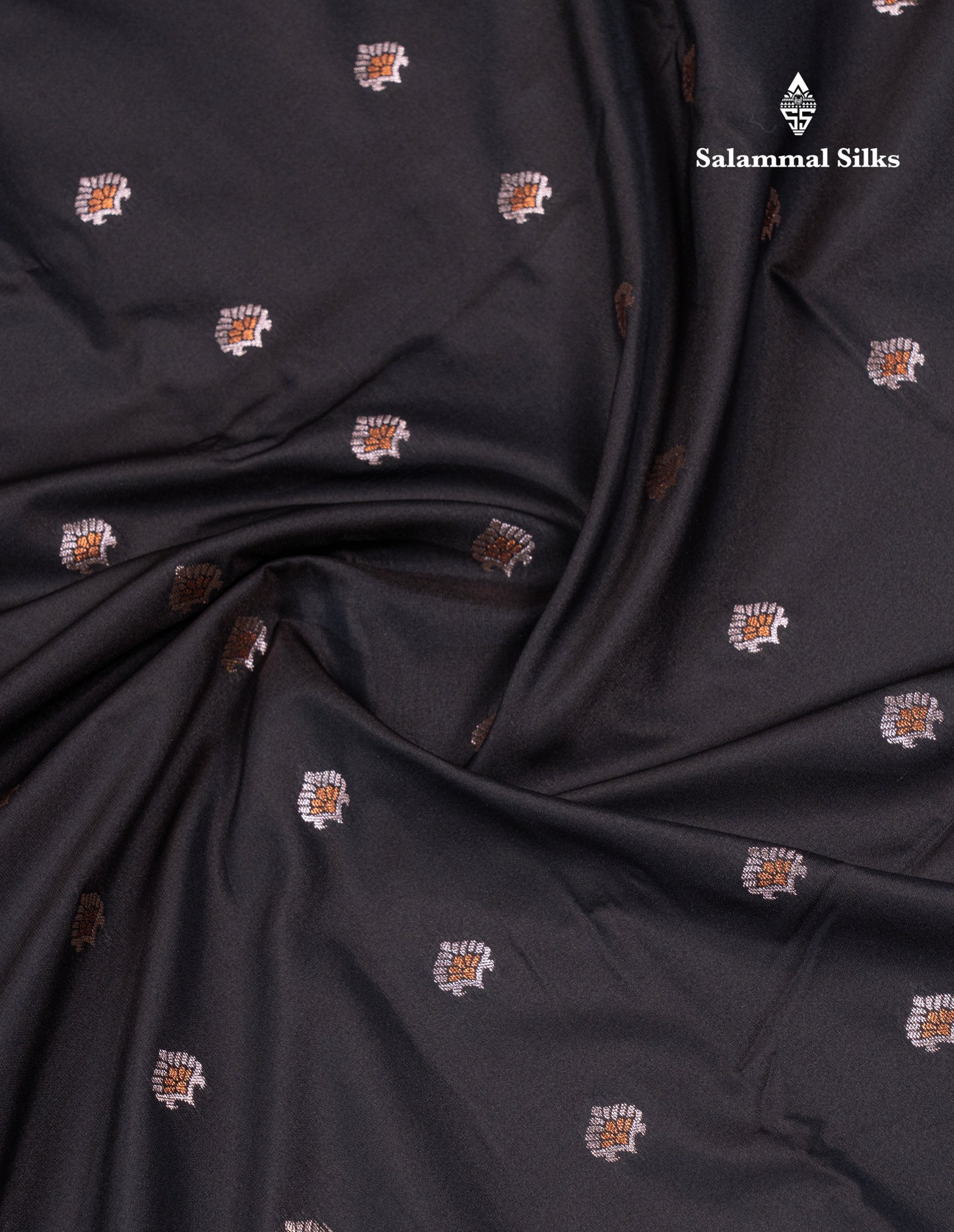 Beautiful Brown Menakari Work Semi Silk Saree With Contrast Grey Border