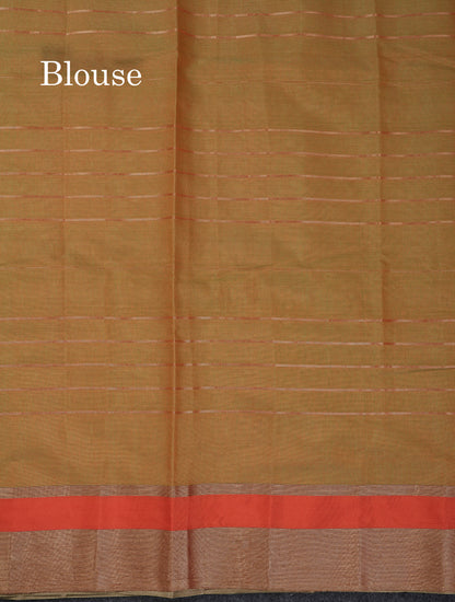 Beautiful Chilly Red Semi Tussar Fancy Saree With Contrast Dual Tone Bottle Green Blouse