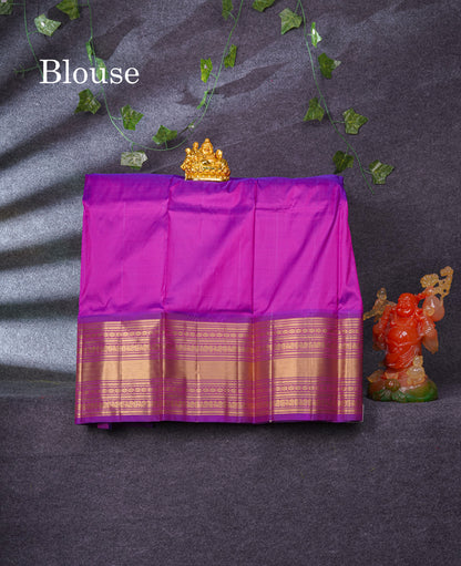 Pure Silk Pattu Pavadai (Peach) With Vadamalli Blouse 36"