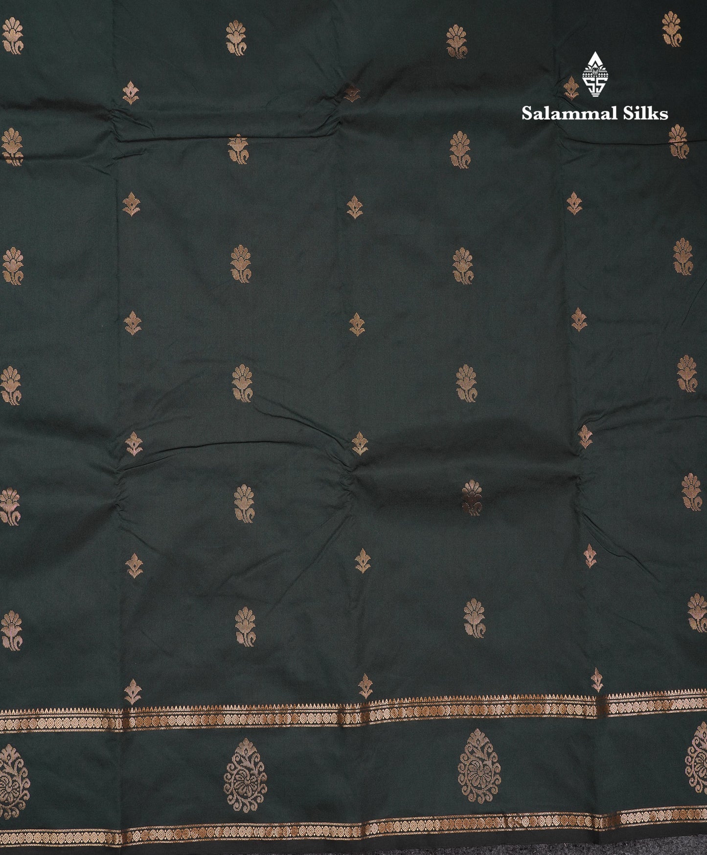 Beautiful Grey Semi Silk Saree With Tarditional Rettapet Border