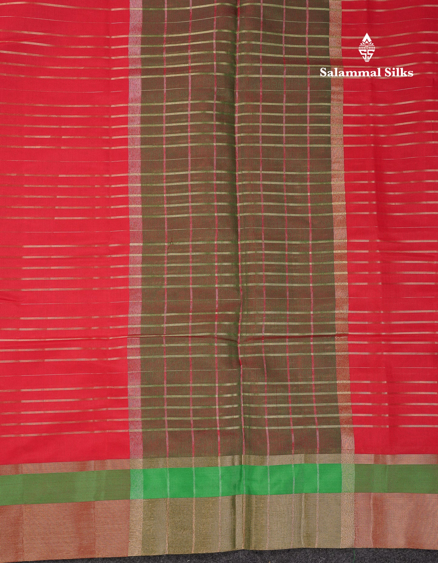 Beautiful Chilly Red Semi Tussar Fancy Saree With Contrast Dual Tone Bottle Green Blouse