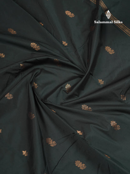 Beautiful Grey Semi Silk Saree With Tarditional Rettapet Border