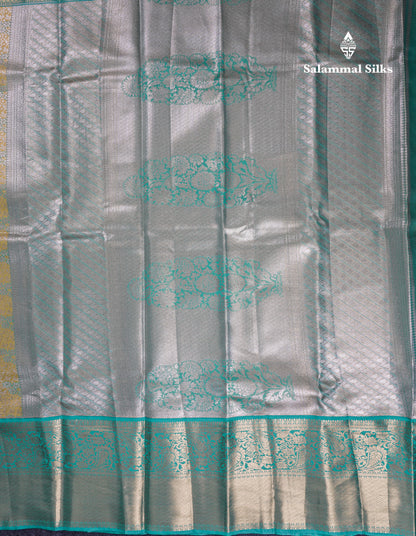 Beautiful Pastel Blue Tissue Semi Silk Saree With Contrast Pink Traditional Evening Morning Border