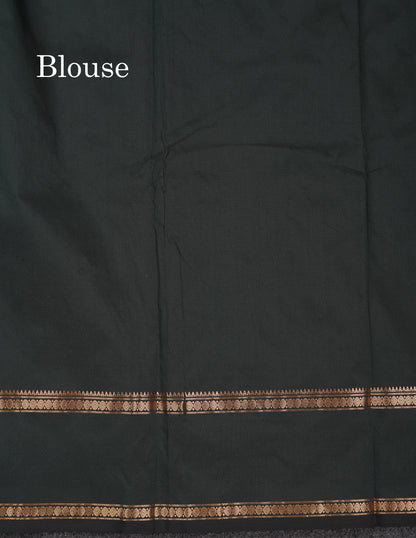 Beautiful Grey Semi Silk Saree With Tarditional Rettapet Border