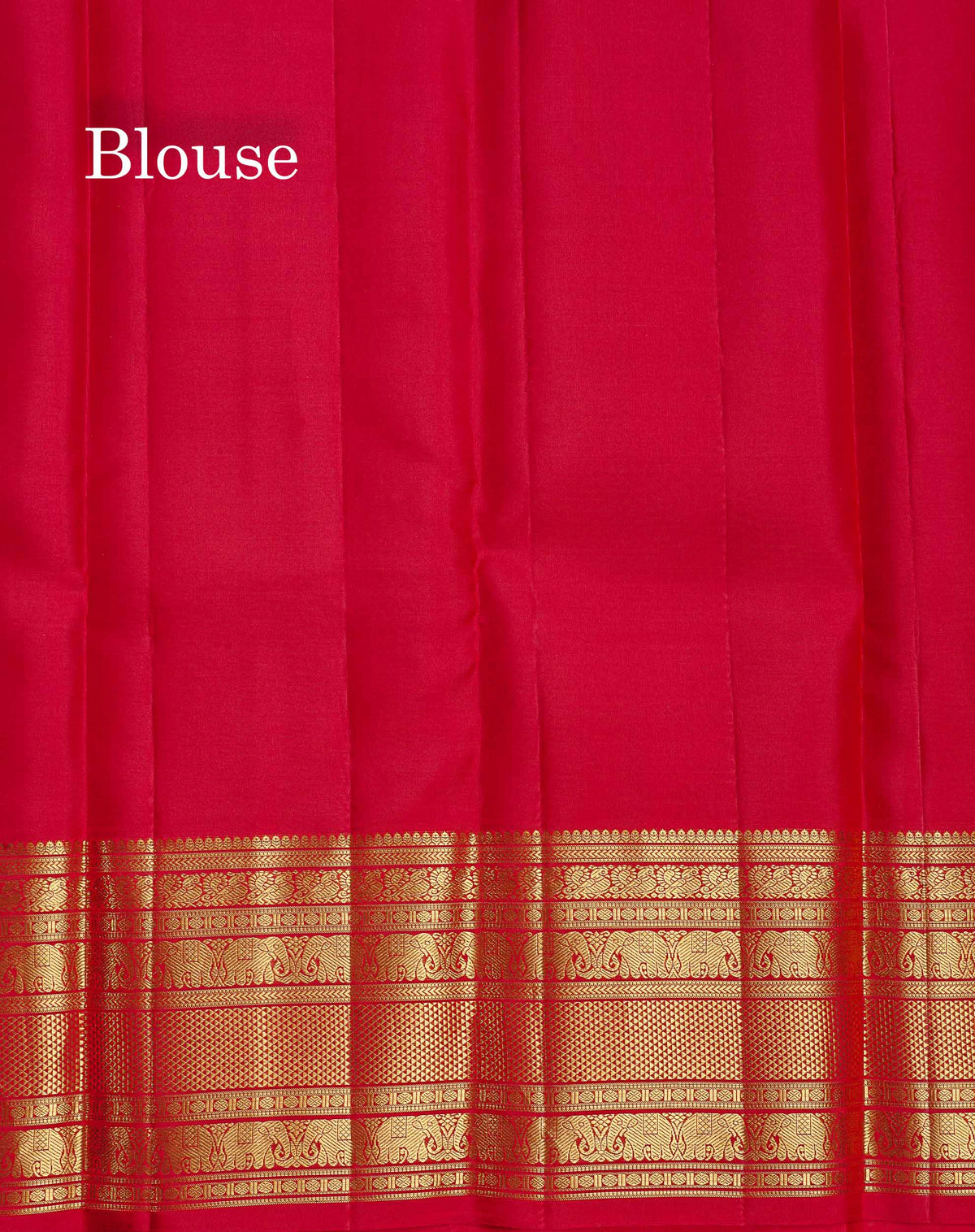 Pure Kanjivaram Silk Saree - Sea Green Colour Body Small Checks With Butta & Chilly Red Traditional Border