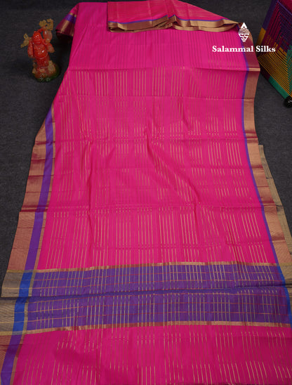Beautiful Chilly Red Semi Tussar Fancy Saree With Contrast Dual Tone Bottle Green Blouse