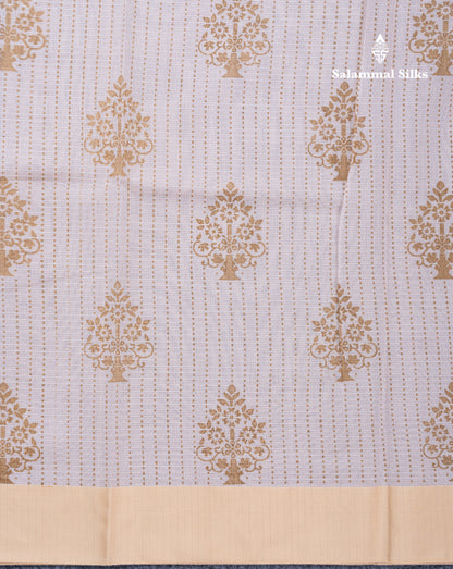 Sandal Kota Cotton Printed Saree With Self Plain Border