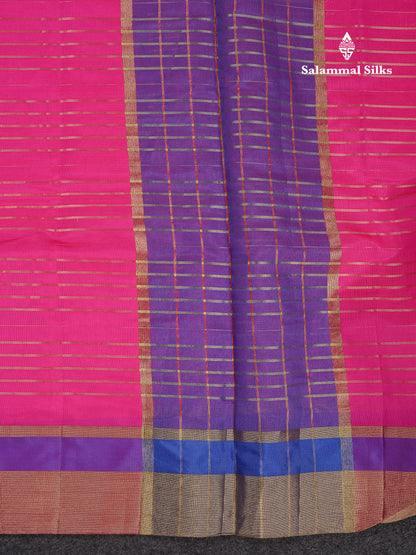 Beautiful Chilly Red Semi Tussar Fancy Saree With Contrast Dual Tone Bottle Green Blouse