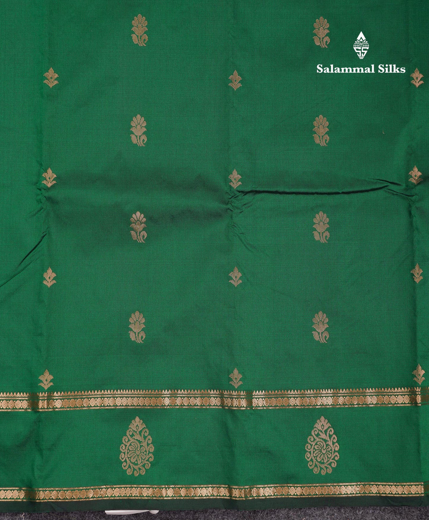 Beautiful Grey Semi Silk Saree With Tarditional Rettapet Border