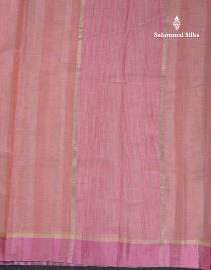 Beautiful Sea Blue Semi Tussar Fancy Saree With Contrast Sky Blue Border