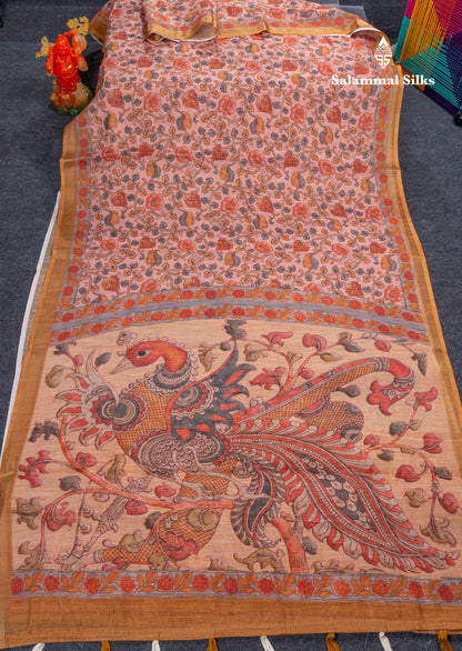 Beautiful Grey Fancy Kota Mix Tissue Saree With Contrast Elaichi Green Blouse