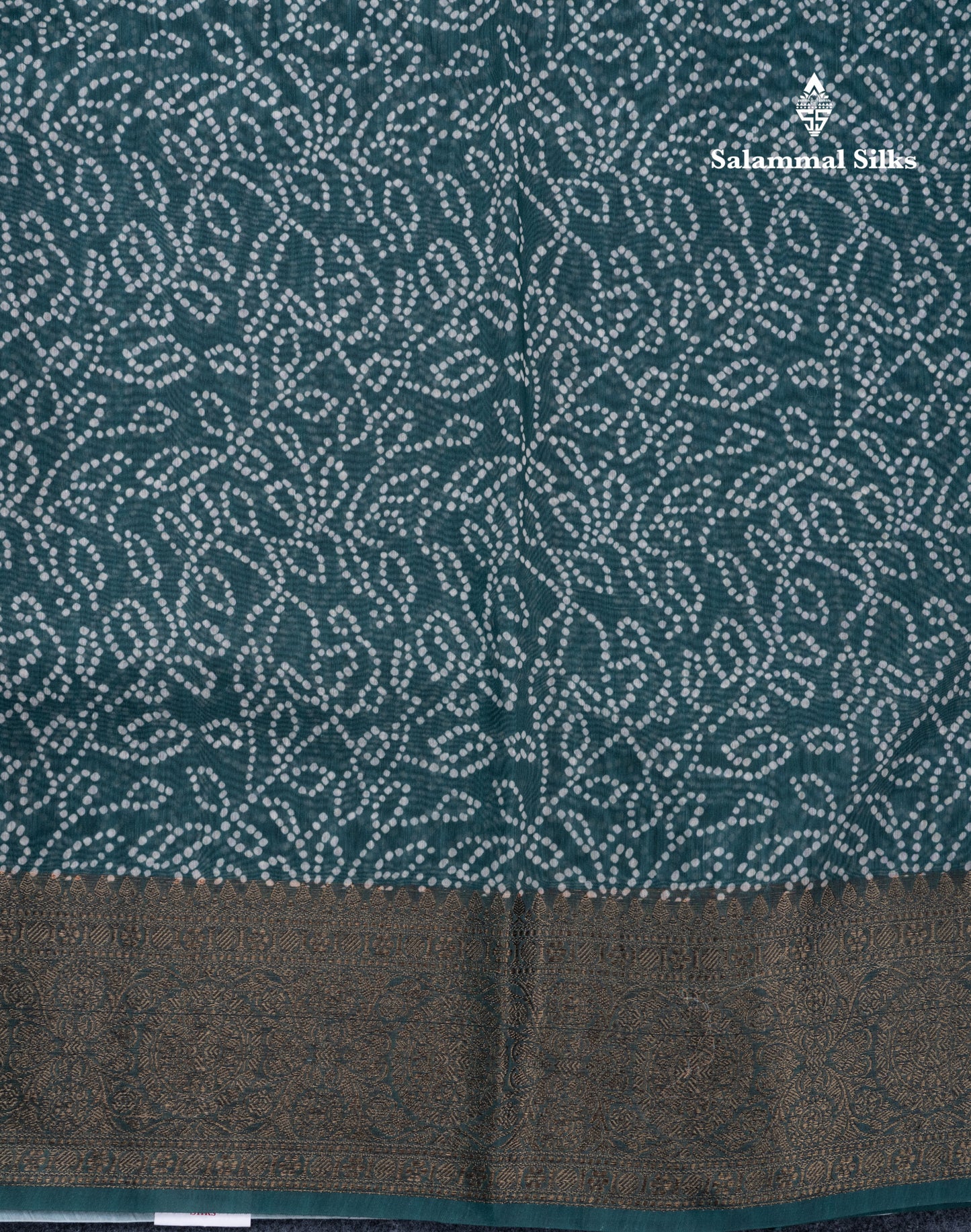 Bottle Green Chanderi Mixed Cotton Saree With Fancy Border