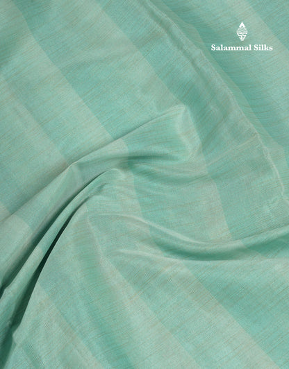Beautiful Sea Blue Semi Tussar Fancy Saree With Contrast Sky Blue Border