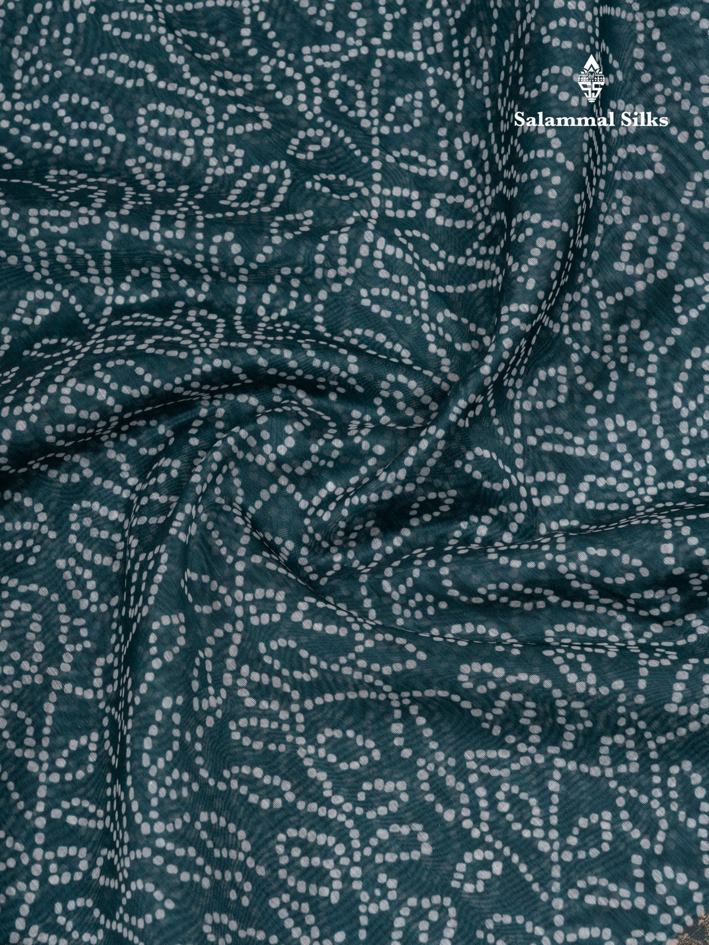 Bottle Green Chanderi Mixed Cotton Saree With Fancy Border