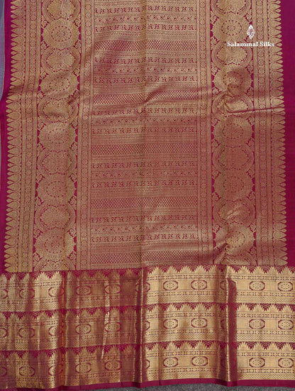 Pure Kanjivaram Silk Saree - Rexona Green Colour Body With Traditional Evening Morning Border