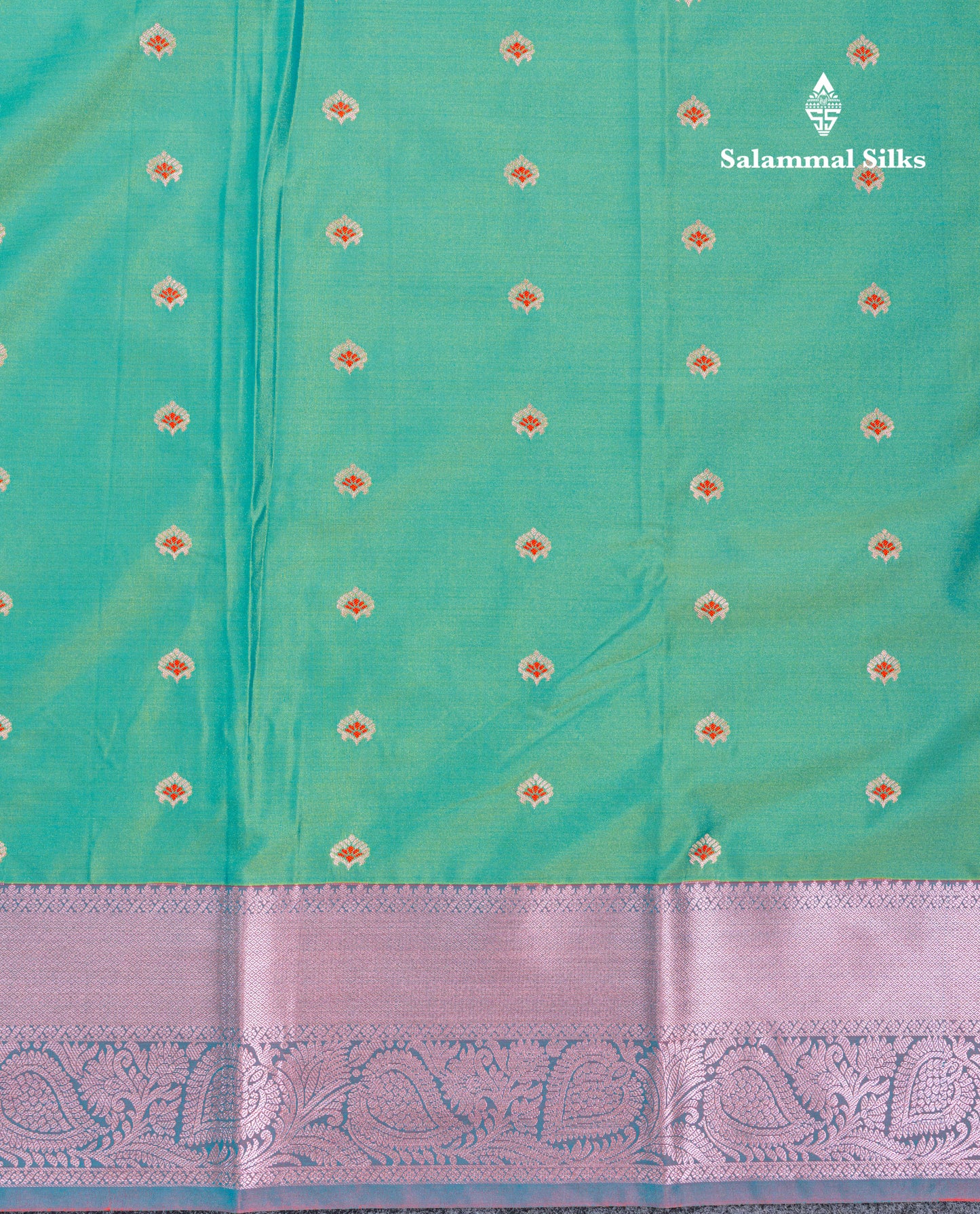 Beautiful Brown Menakari Work Semi Silk Saree With Contrast Grey Border