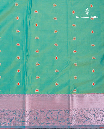 Beautiful Brown Menakari Work Semi Silk Saree With Contrast Grey Border