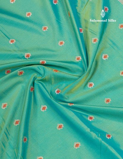 Beautiful Brown Menakari Work Semi Silk Saree With Contrast Grey Border