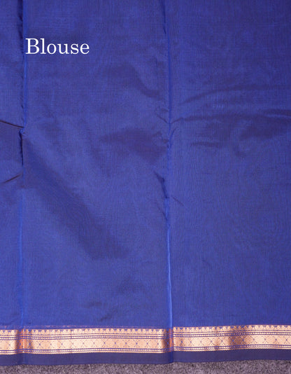 Beautiful Bottle Green Semi Silk Saree With Traditional Small Border