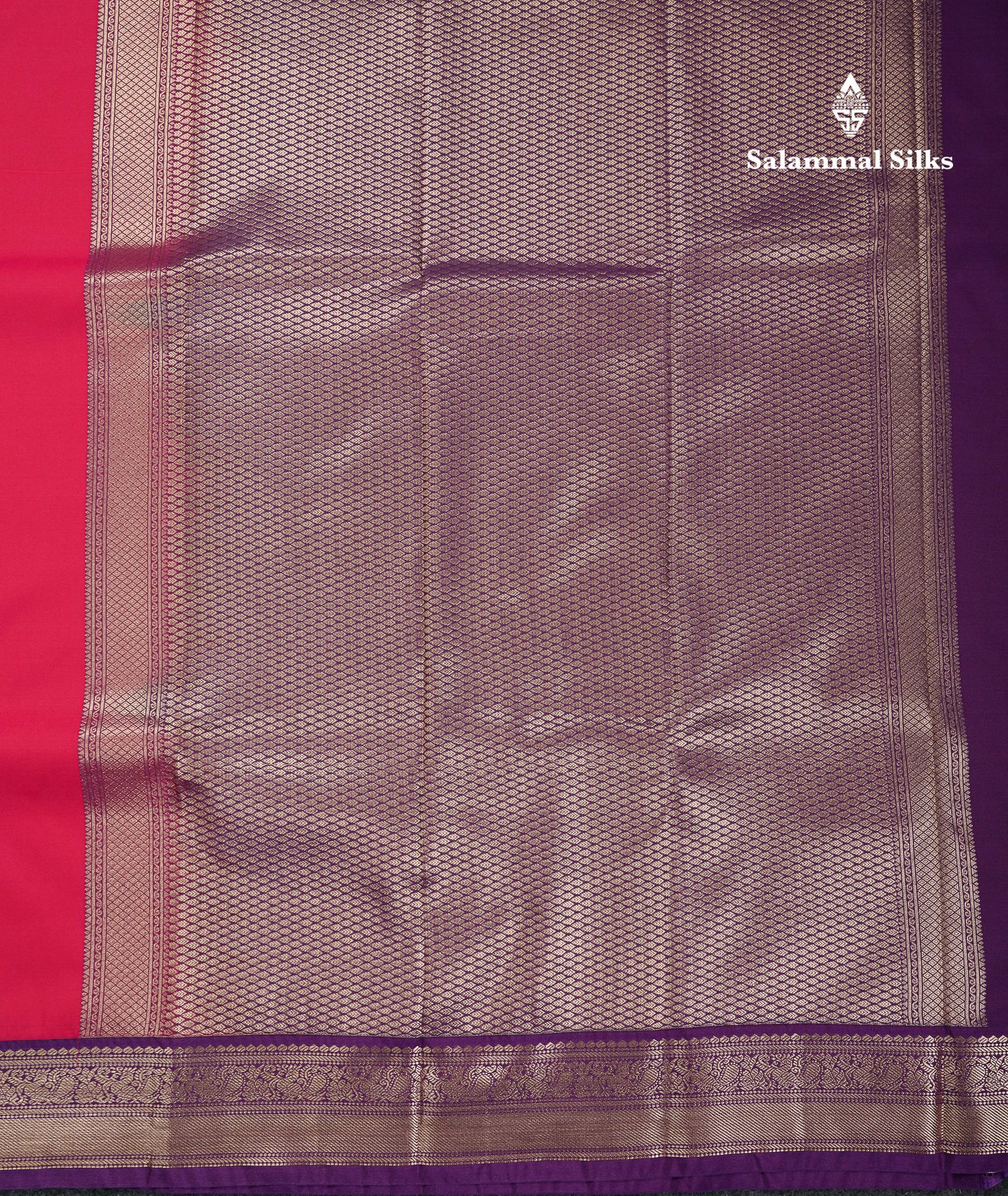 Beautiful Cream Sandal Semi Silk Saree With Contrast Dark Purple Traditional Medium Border