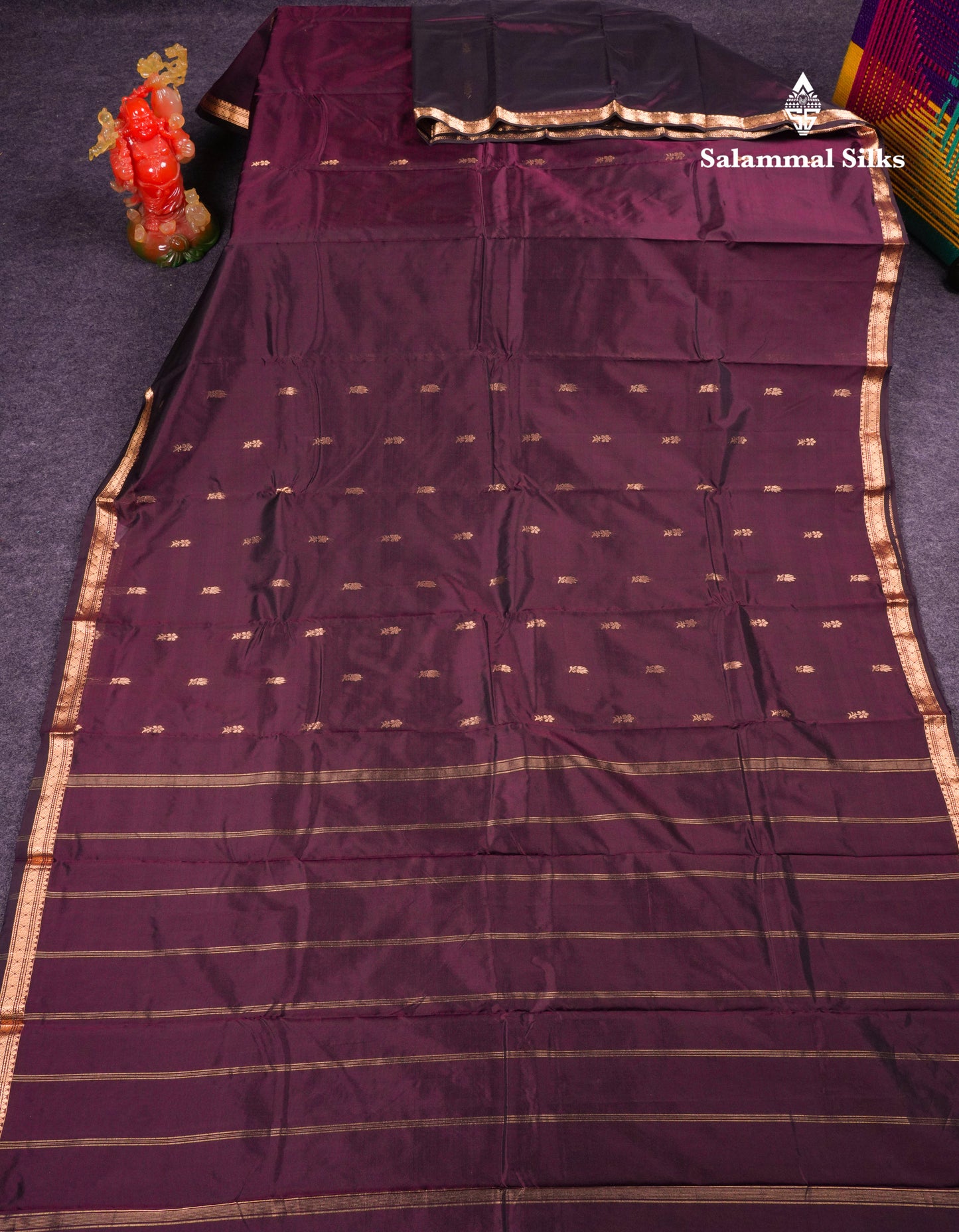Beautiful Bottle Green Semi Silk Saree With Traditional Small Border