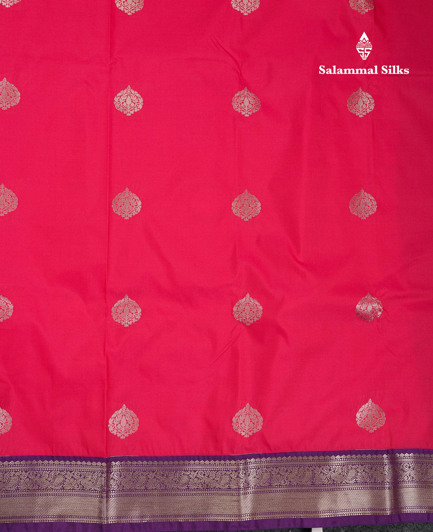 Beautiful Cream Sandal Semi Silk Saree With Contrast Dark Purple Traditional Medium Border