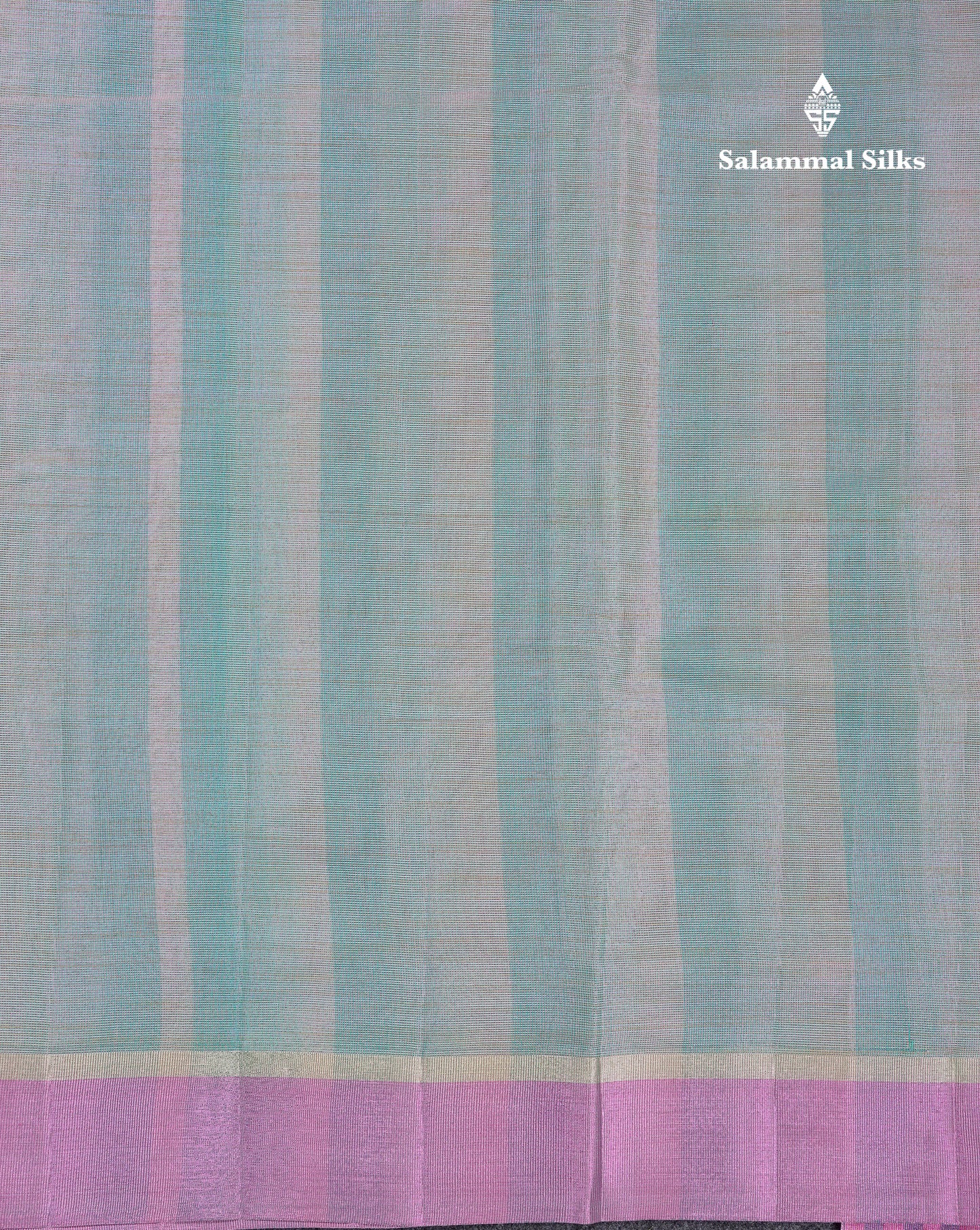Beautiful Sea Blue Semi Tussar Fancy Saree With Contrast Sky Blue Border