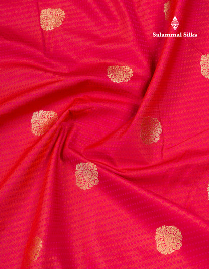 Dual Tone Pink Semi Silk Saree With Contrast Dark Violet Traditional Border