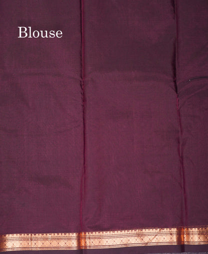 Beautiful Bottle Green Semi Silk Saree With Traditional Small Border